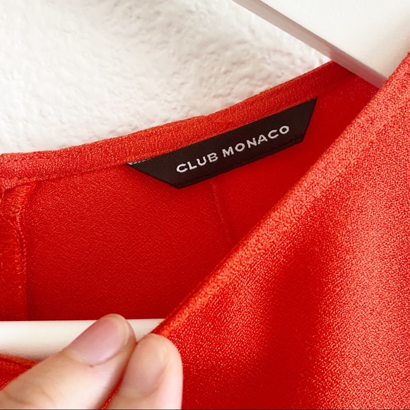 Club Monaco Jay Orange Floral Shift Dress - Picture 7 of 8